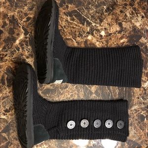 UGG Australia Classic Cardy Black Knit Tall Boot 6